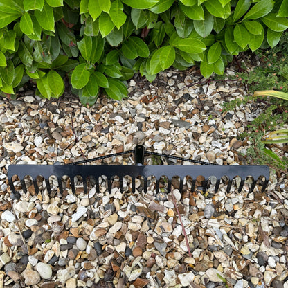 Garden Rake Steel Hardened Heavy-Duty for Hay Leaves Lawn Pebbles Removal Tool