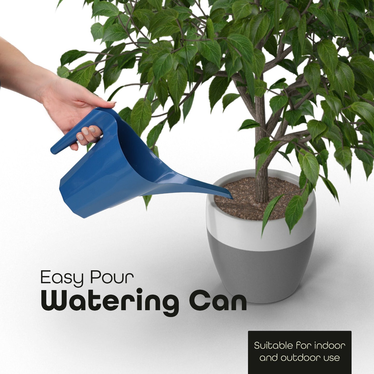 Small Watering Can 1.25L with Long Spont Perfect for Watering Plants and Pets