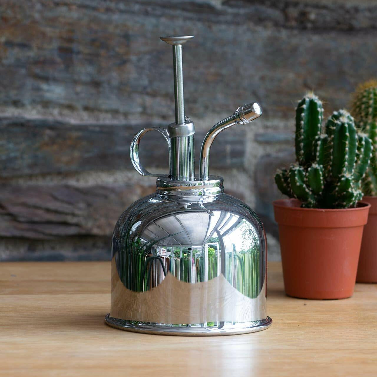 Plant Water Mister Vintage Chrome Solid Brass Spray Indoor Garden Bottle 300Ml