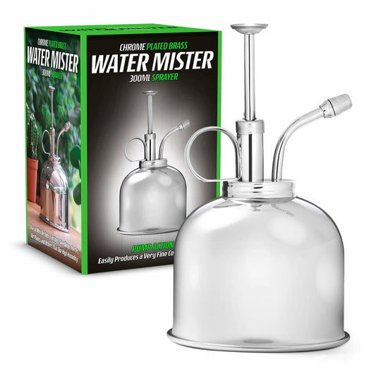 Plant Water Mister Vintage Chrome Solid Brass Spray Indoor Garden Bottle 300Ml