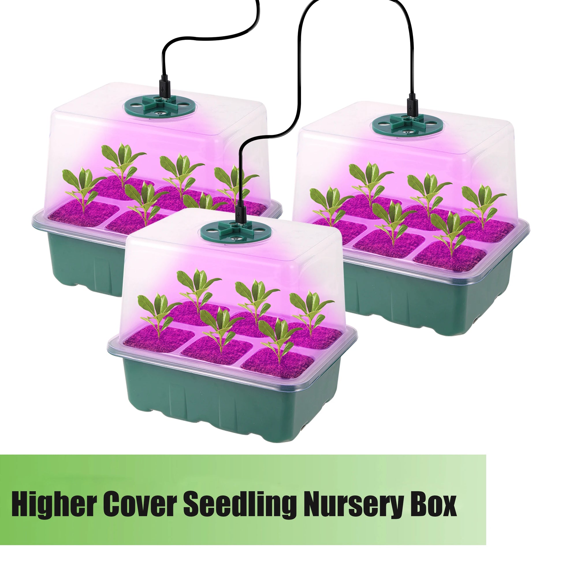 Grow Light for Seed Starter,Greenhouse Germination Led Plant Light,Suitable for Seeding Starter Kit with Dome for Plants Tools
