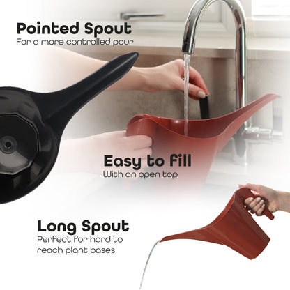 Small Watering Can 1.25L with Long Spont Perfect for Watering Plants and Pets