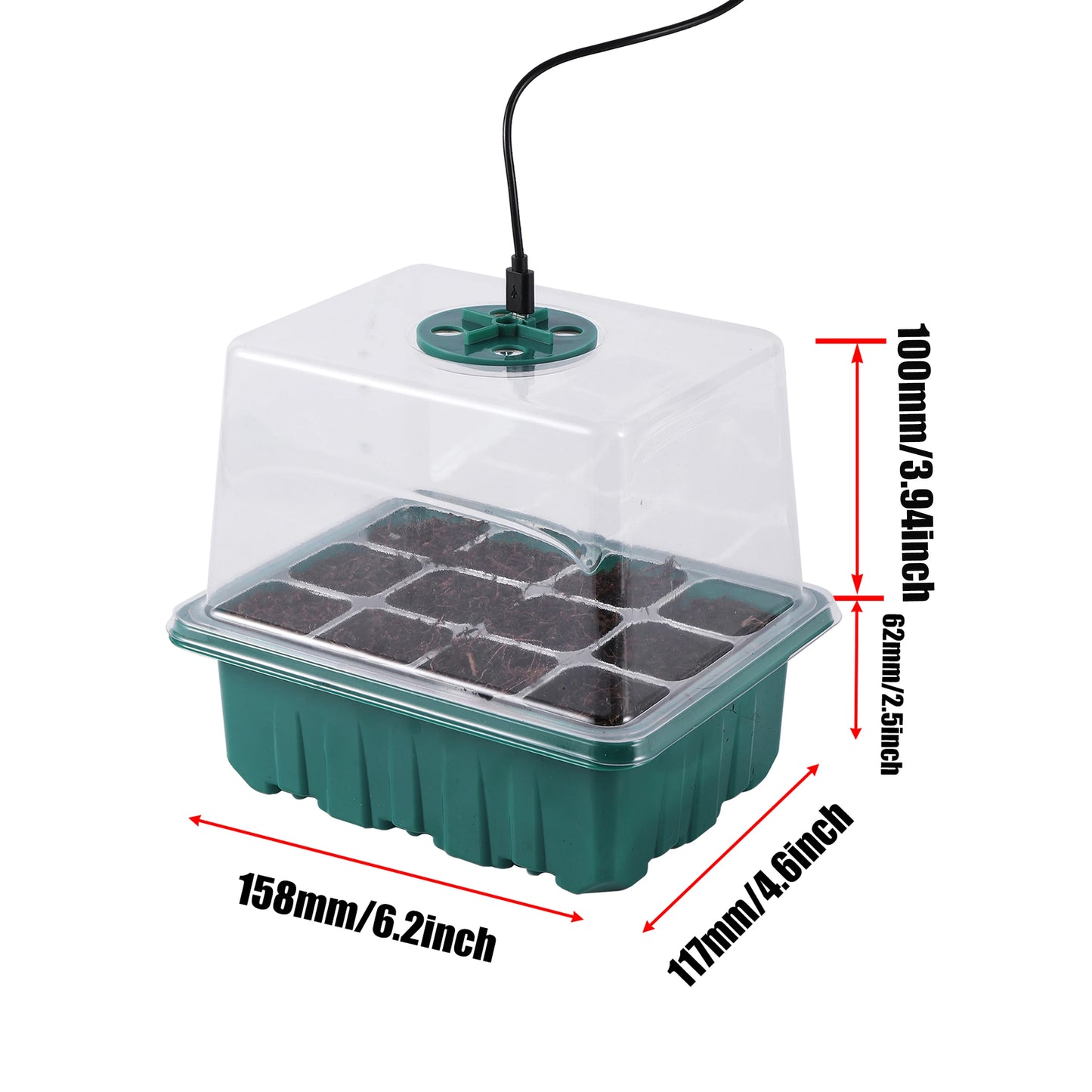 Grow Light for Seed Starter,Greenhouse Germination Led Plant Light,Suitable for Seeding Starter Kit with Dome for Plants Tools