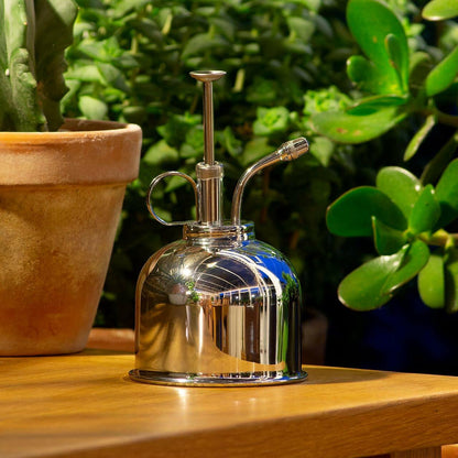 Plant Water Mister Vintage Chrome Solid Brass Spray Indoor Garden Bottle 300Ml