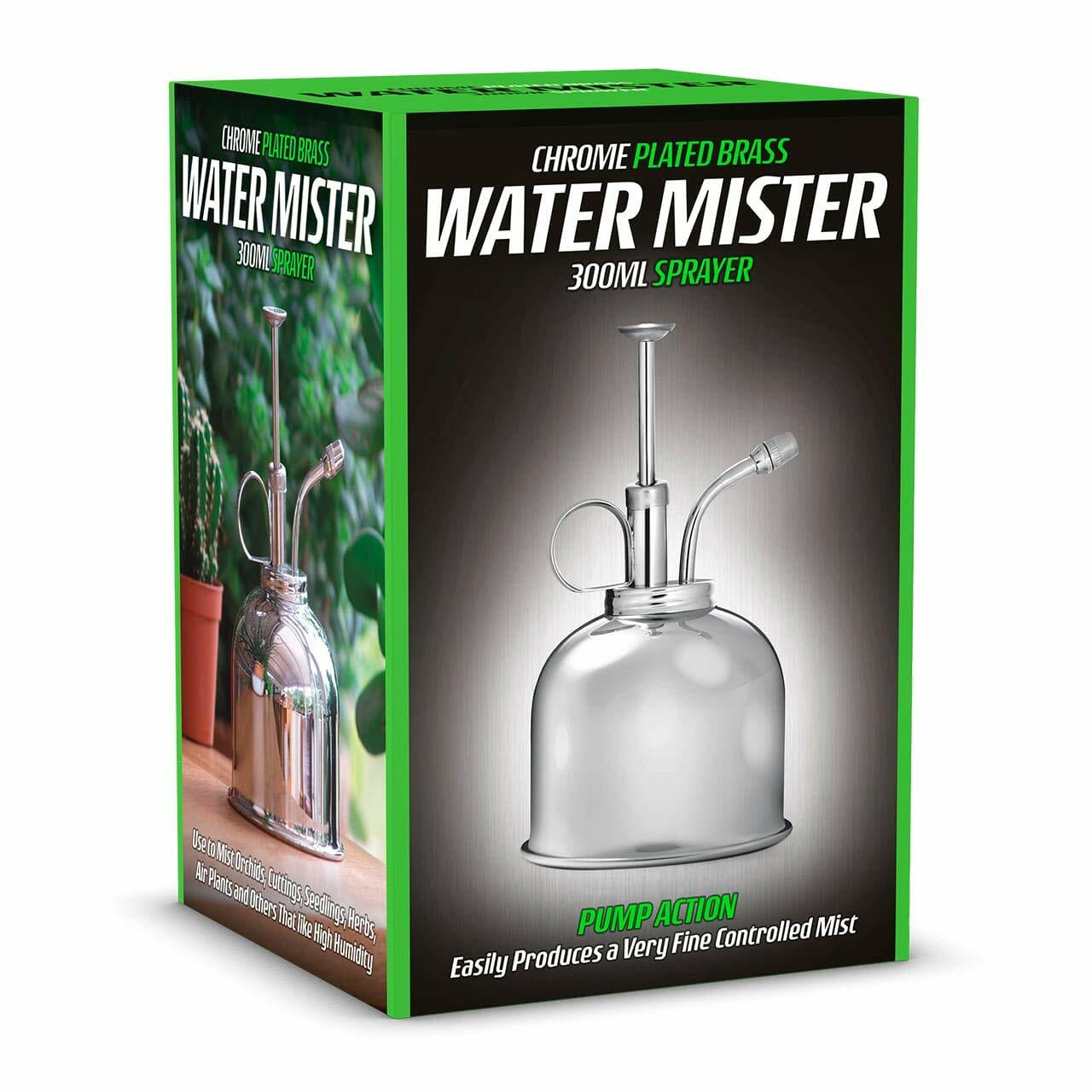 Plant Water Mister Vintage Chrome Solid Brass Spray Indoor Garden Bottle 300Ml