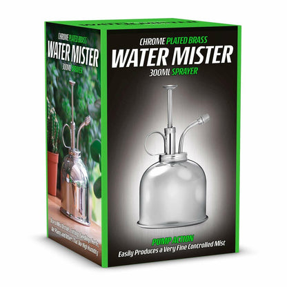 Plant Water Mister Vintage Chrome Solid Brass Spray Indoor Garden Bottle 300Ml