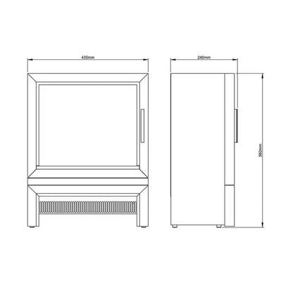Qube 2kW Electric Stove in Black